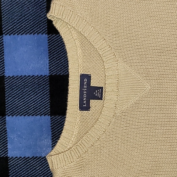 Vintage. Lands' End. Thick cotton knit crewneck pullover. Men's size XL - Picture 8 of 16